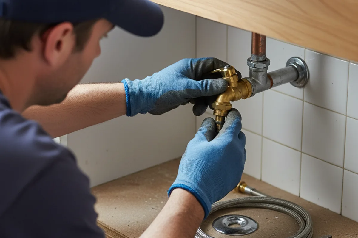Shutoff valve and fitting work during Emergency Plumbing in Stuart